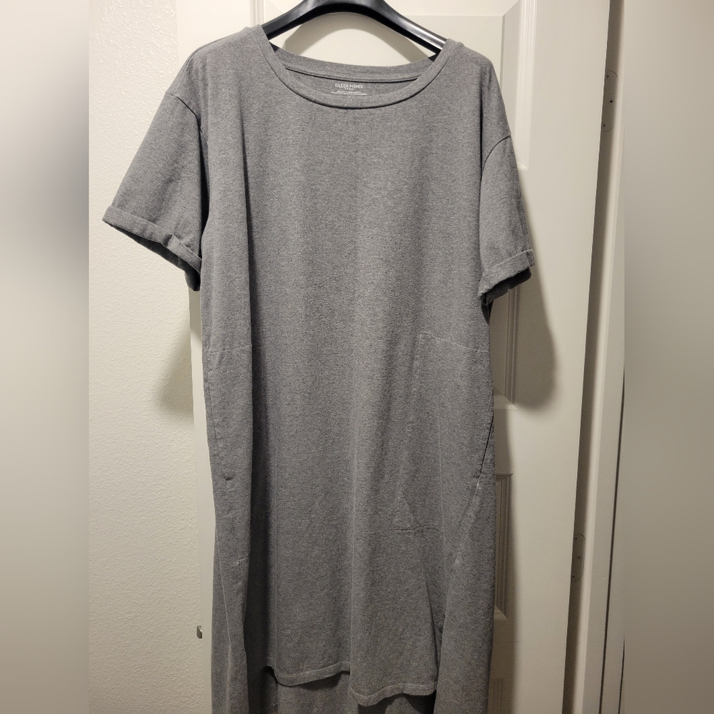 Eileen Fisher T Shirt Dress, Grey, 1X